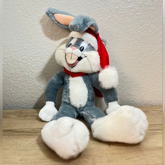 Vintage 1990 Bugs Bunny 50th Birthday Christmas Plush 24K Special Effects 20" - Picture 2 of 7